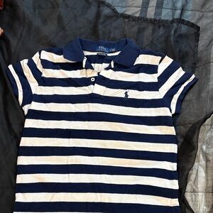 Polo by Ralph Lauren  Blue and White Striped Polo Dress
